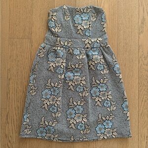 Molly Bracken Premium Brocade Strapless Dress